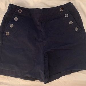 Navy Blue High Waisted Shorts